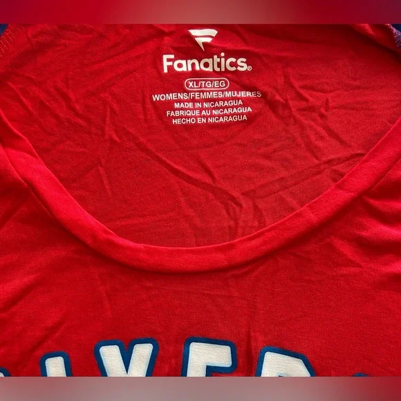 Fanatics Authentic Philadelphia 76ers Sixers Long Sleeve Shirt NBA Women’s XL - Picture 3 of 5